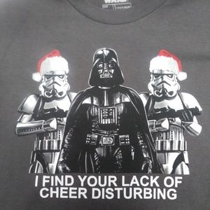 Holiday Star Wars Tshirt Mens Large Gray